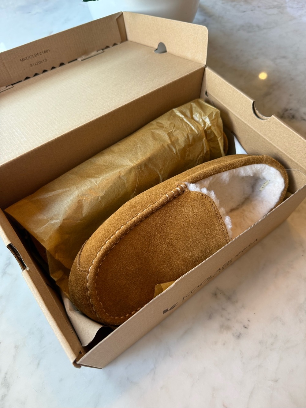 Koolaburra by UGG Chestnut Suede Moccasin Slippers - Picture 5 of 5